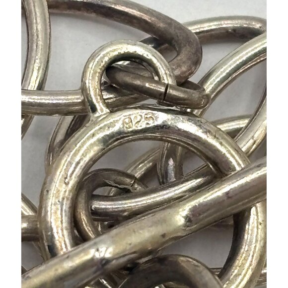 Silver Heart Pendant Necklace With Chain & Toggle Clasp 925 - Picture 7 of 7